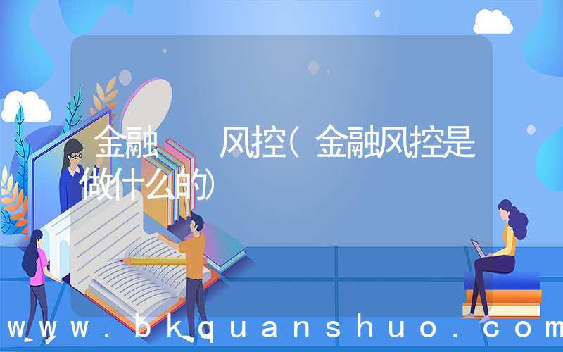 金融  风控(金融风控是做什么的)